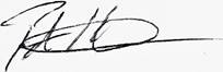 A close up of a signature  Description automatically generated 